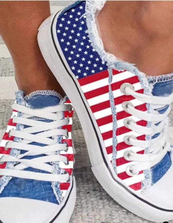 American Flag Slip on Sneakers