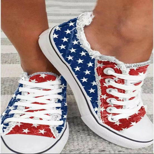 American Flag Slip on Sneakers